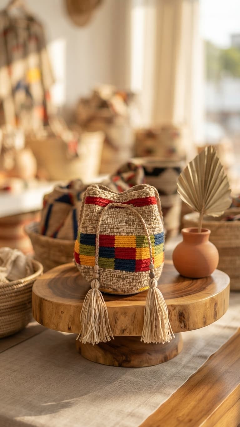 Mochila Artesanal "Tricolor & Tierra"