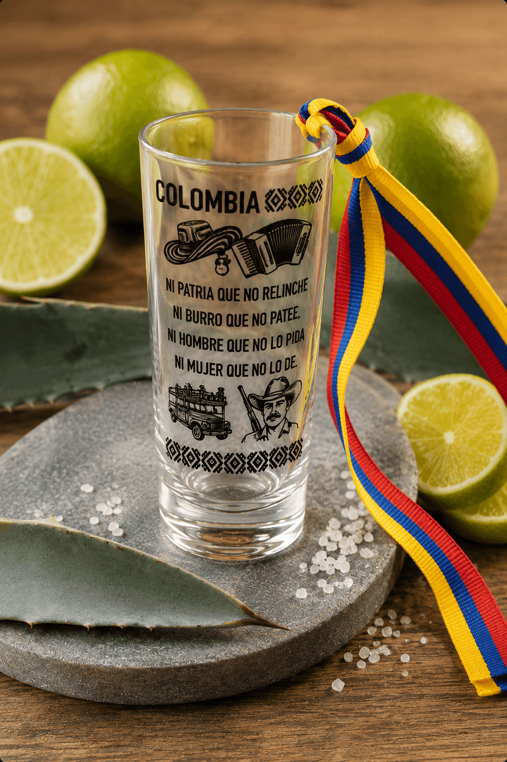 Vaso de Chupito "Orgullo Colombiano"